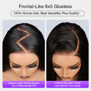 Straight 8x5 Ready Go Wig HD Lace Pre-Bleached & Pre-Plucked 3S Easy To Wear Glueless Wig