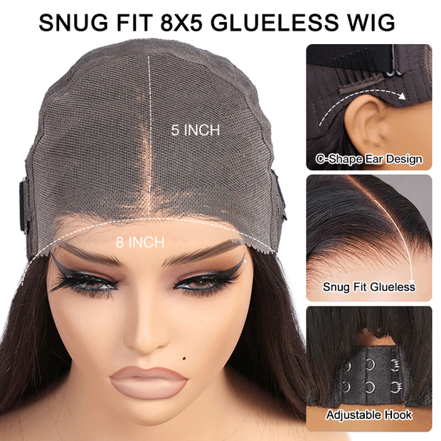 Knotless HD Lace Human Hair Braided Curly Wig Glueless 8x5 HD Lace Wigs Pre-Cut Lace