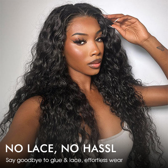 Water Wave V/U Part Human Hair Wigs No Leave Out Beginnger Friendly Easy Install