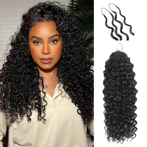 Water Wave Crochet Human Hair Extensions PreSeparated 100% Human Crochet Hair Time-Saving Install