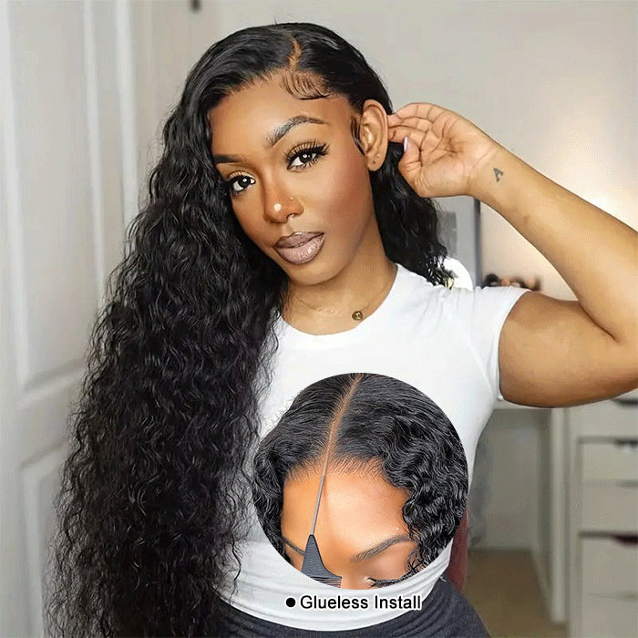 Water Wave 5x5 HD Lace Human Hair Wigs Pre Plucked & Pre Bleached Glueless Wig