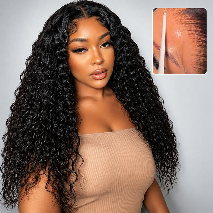 Water Wave Wigs HD Lace Front Wigs Wet And Wavy Brazilian Human Virgin Hair Preplucked Natural Hairline