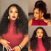 20”=$159 Glueless Invisi-String 360 Lace Frontal Wigs Pre-cut & Pre-bleached Human Hair Wig Lace Parting Anywhere