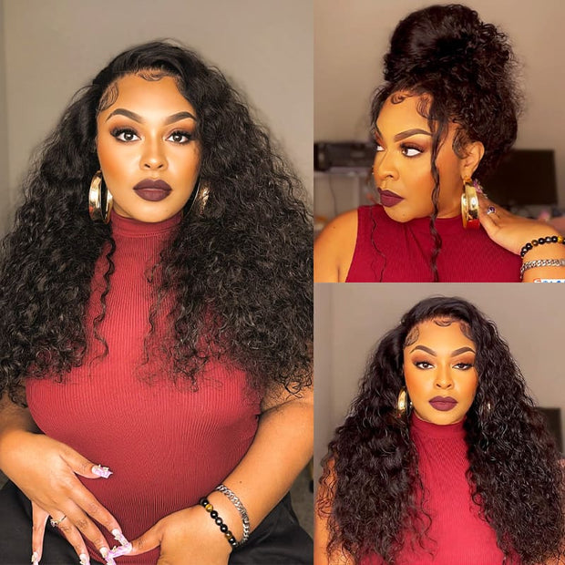 20”=$159 Glueless Invisi-String 360 Lace Frontal Wigs Pre-cut & Pre-bleached Human Hair Wig Lace Parting Anywhere