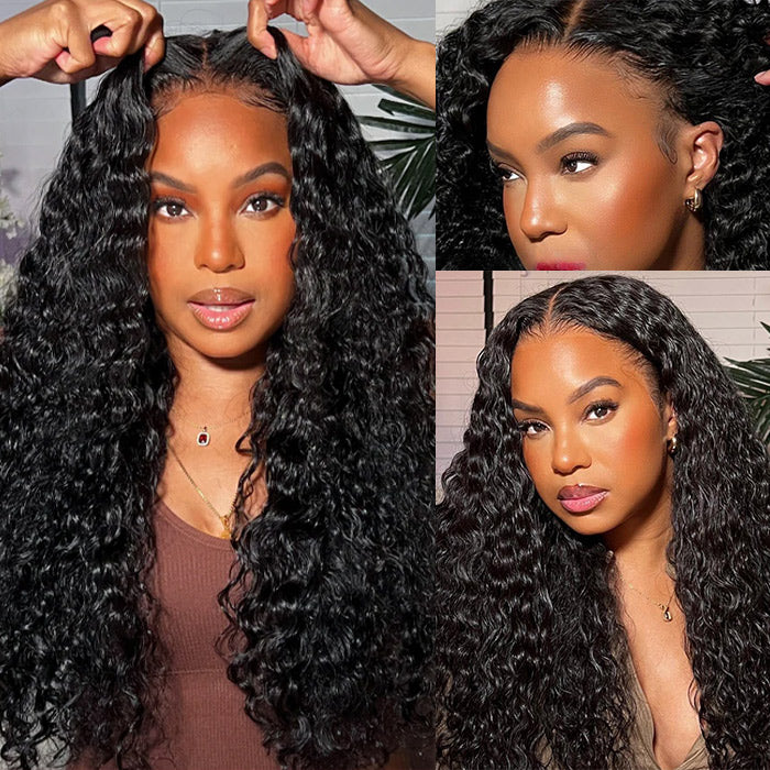 13x6 Full Lace Frontal Water Wave Wig Pre Bleached Glueless  display picture 3