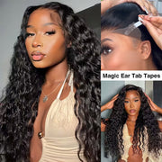 13x6 Full Lace Frontal Water Wave Wig Pre Bleached Glueless Lace Human Hair Wigs Super Secure