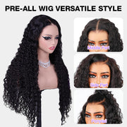 13x6 Pre-Cut Lace Frontal Super Secure Water Wave Wig Real Ear To Ear Pre-All Glueless Wig