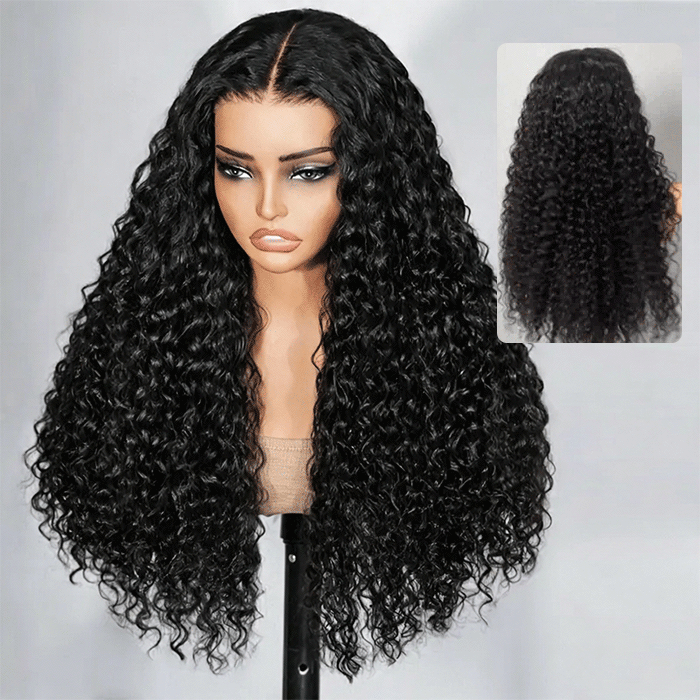 S M L Cap | Super Natural Hairline Deep Wave Glueless 13x6 Frontal Lace Wig Human Hair Pre-Cut Lace