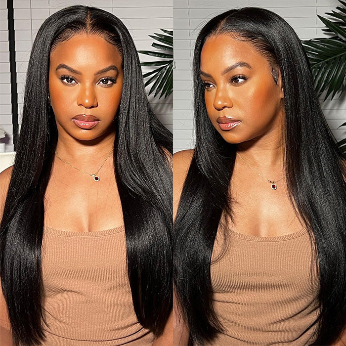 Kinky Straight Wig | Kinky Straight Human Hair Wigs | Headband Wig