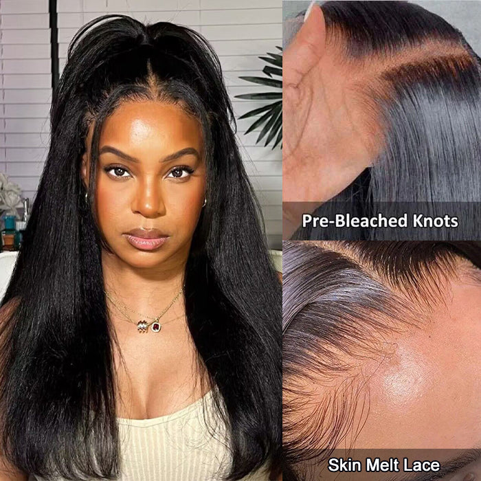 ♥️ かき ♥️美品 メゾンドシェリー グレイッシュブラウン １脚 Ｂ♥️ Kinky Straight Wig | Kinky Straight Human Hair Wigs | Headband Wig