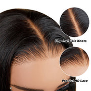 [2Wigs 26inch] Water Wave & Silky Straight Pre Cut & Pre Plucked & Bleached Ready to Go Wigs