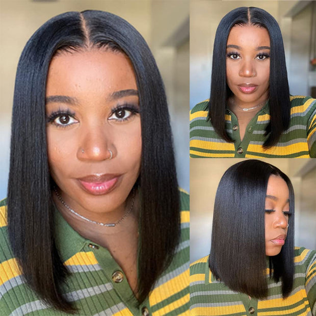 3 Wigs Set  | 13x4 Skinlike HD Lace Curly Wig & 8x5 Glueless Lace Curly Short Bob Wigs & Straight 5x5 HD Lace Short Bob Wig