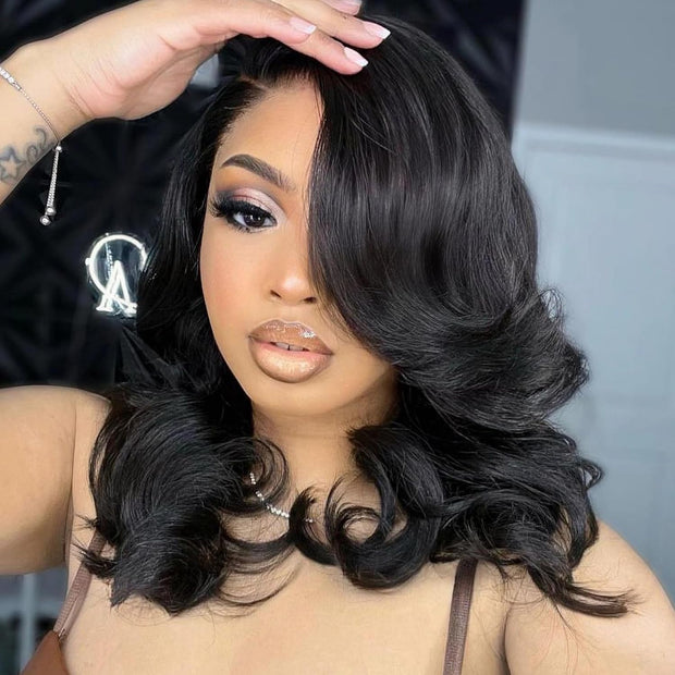 14'' = $99 / Body Wave Short bob Wigs 5x5 Lace Closure Wigs Human Hair 100% Real Human Hair Wig Pre Plucked