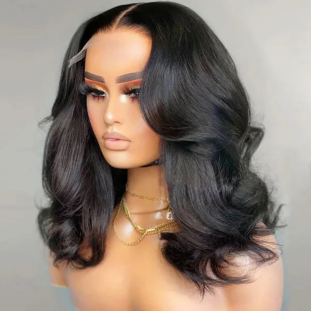 14'' = $99 / Body Wave Short bob Wigs 5x5 Lace Closure Wigs Human Hair 100% Real Human Hair Wig Pre Plucked