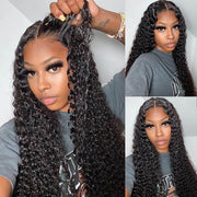 Curly Hair 4x4 HD Lace Closure Wig Pre Cut & Plucked & Bleached Put on go® Glueless Wig