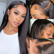 Silk Straight HD Lace Wigs Pre Plucked Hairline 180% Density