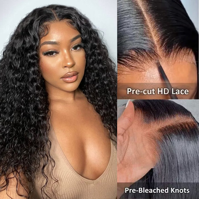 2Wigs = $199 | Deep Wave & Body Wave 8x5 HD Lace Pre Cut Pre Plucked Pre Bleached Glueless Wig Effortless Quick Install