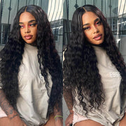 Bleached Knots | Upgrade 8x5 HD Pre Cut Lace Glueless Water Wave Lace Closure Wig Human Hair Wear & Go