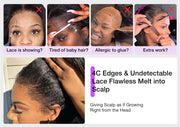 13x4 Lace Frontal Yaki Straight Pre Cut & Pre-Plucked Real Ear To Ear Pre-All Glueless Wig
