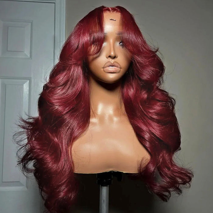 ?Hayden 26” 99J )synthetic Bang Wig *NWT 99J Straight Human Hair Machine Made Wigs With Bangs  main image 3