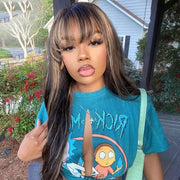 Pre All| Air Bangs Body Wave 8x5 HD Gluless Wig Pre Cut Pre Bleached Natural Human Hair Wigs 10A Quality