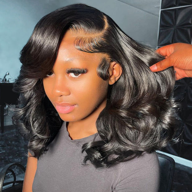2 Wigs Set | Body Wave 5x5 HD Lace Short Bob Wig & Highlight 5x5 HD Lace Curly Bob Wig