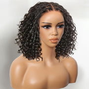 Short Boho Braids Wig Drawstring 13x6 HD Full Lace Frontal Human Hair Wigs for Black Women