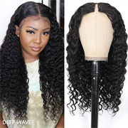 Beginnger Friendly Glueless V Part Human Hair Wigs No Leave Out Easy Install