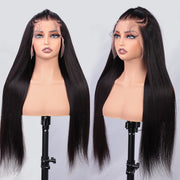 Pre Styled Human Hair 3 Part Pre Braided 13x6 HD Lace Frontal Wig Pre Bleached knots