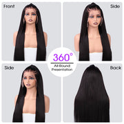 Pre Styled Human Hair 3 Part Pre Braided 13x6 HD Lace Frontal Wig Pre Bleached knots