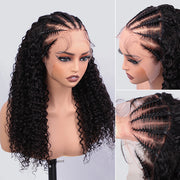 Pre Braided Curly Wig Glueless 13x6 Full HD Lace Frontal Wigs With Pre Bleached Knots Ready & Go Wigs