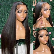 Straight 13*4 HD Lace Human Hair Wigs Transparent Glueless Lace Front Wig With Pre Plucked