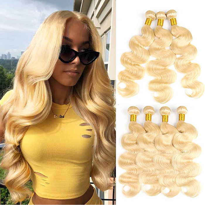 ? 22”3 PACK BLONDE 613 HUMAN HAIR TAPE INS*NWT* 613 Blonde Body Wave Tape-In Extensions – Hair Queen LA main image 2
