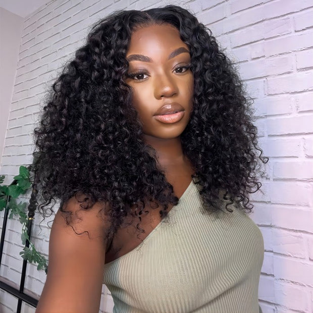150% Density Short Curly Hair Wigs Pre Plucked 4x4 13x4 HD Lace Wigs