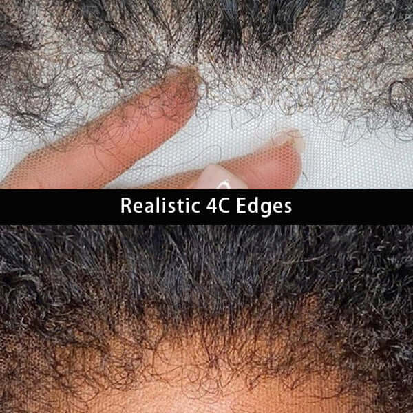 Kinky Straight Human Hair 13x6 Glueless Undetectable HD Lace Front Wigs For Women Pre Bleached and Pre Plucked Hairline