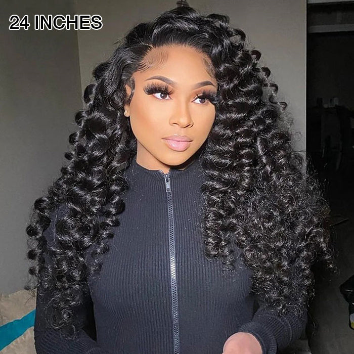 Small Wand Curl Glueless Wig Versatile 8x5 Closure HD Lace Pre Plucked & Bleached Ready to Go