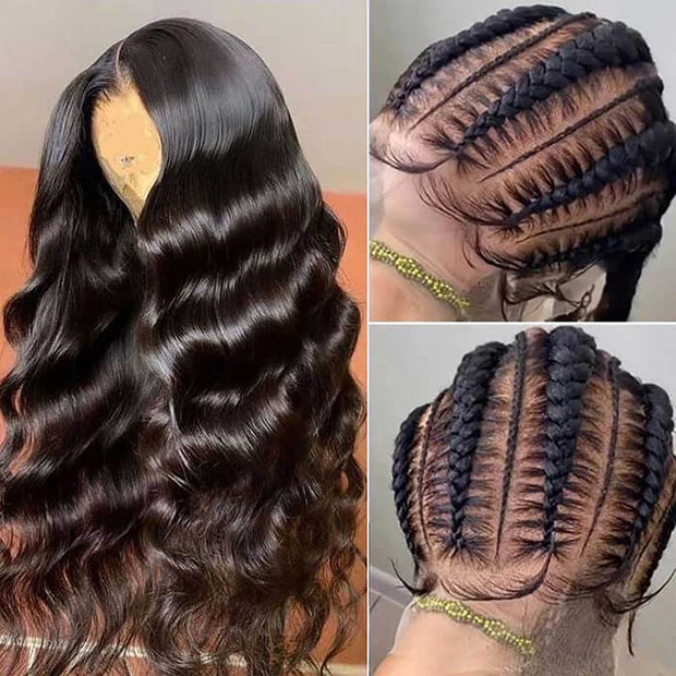 body wave 13x6 full hd lace front wig with bleached knots