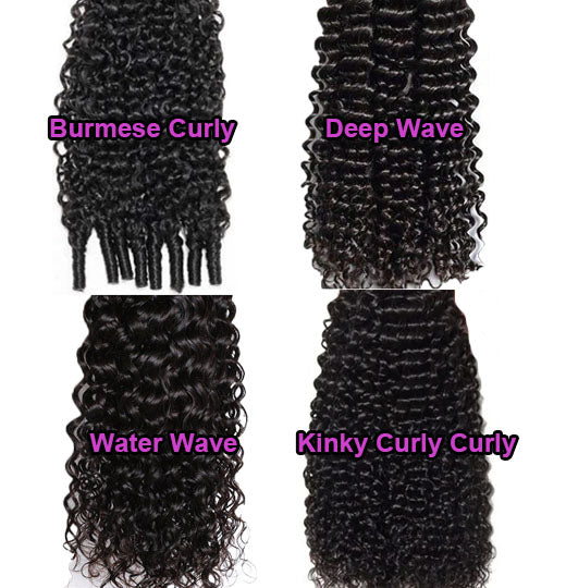 Burmese Curly vs Deep Wave vs Water Wave vs Kinky Curly