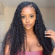 curly pre cut hd lace closure glueless wig