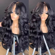 Face-Framing Curtain Bangs Pre-bleached Body Wave Glueless HD Lace Wig Ready To Go