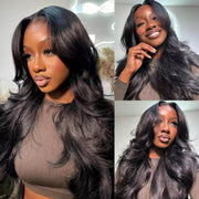 Face-Framing Curtain Bangs Pre-bleached Body Wave Glueless HD Lace Wig Ready To Go