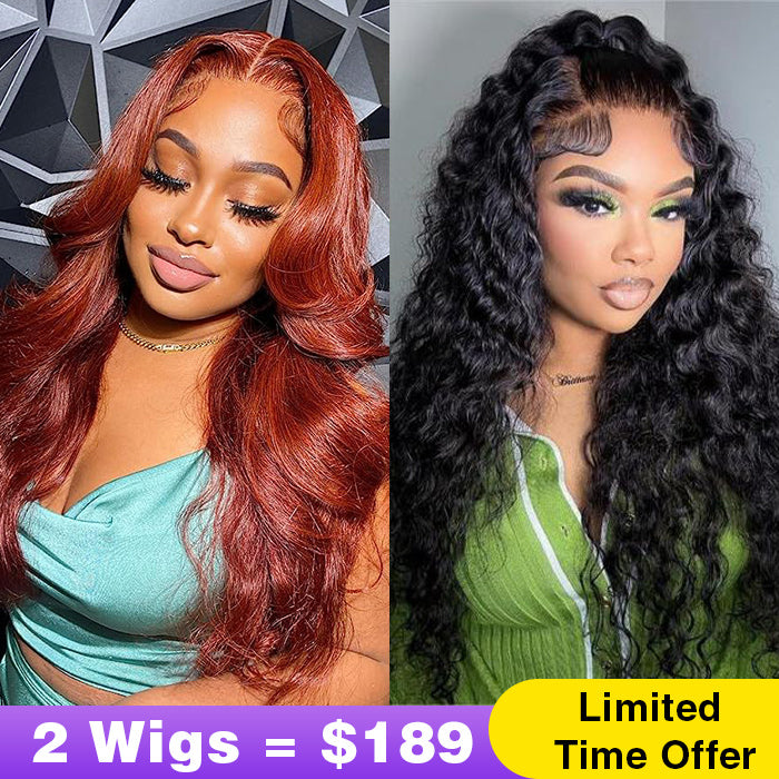 2 Wigs for 189 | $189 Get 2 8x5 Pre Cut Lace Closure Human Hair Wig ...