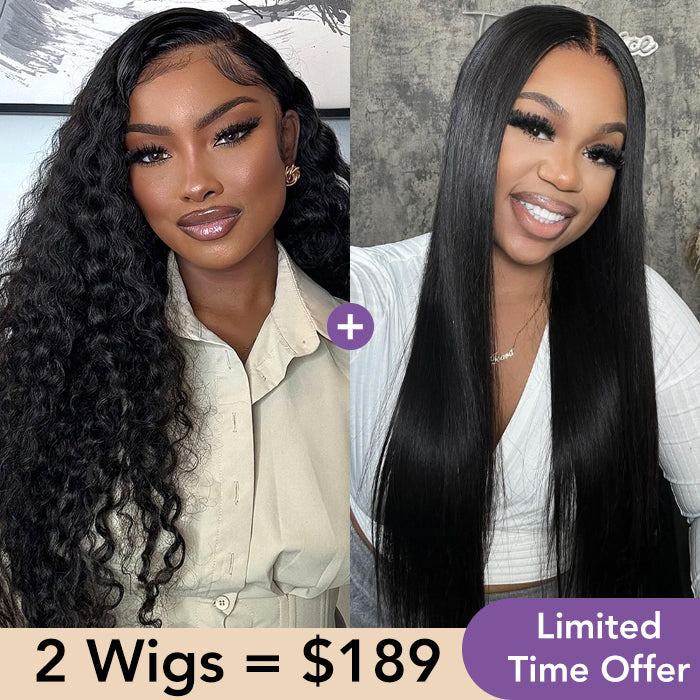 2Wigs = $189 | 8x5 Glueless Body Wave Wig + 8x5 Glueless Straight Wig
