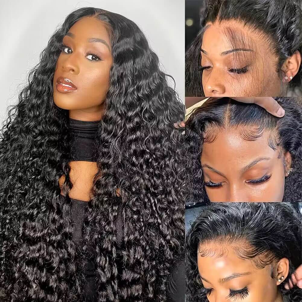HD Lace Wigs Realistic 13*4 Lace Front Wigs Human Hair Deep 