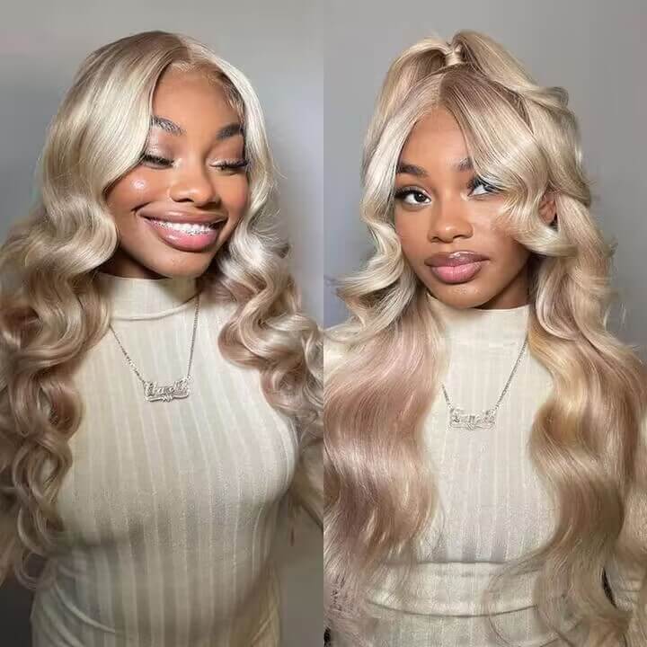 Barbie Blonde Highlight Lace Front Wigs #18/613 HD Transparent 13x4 13x6 Lace Frontal Human Hair Wigs