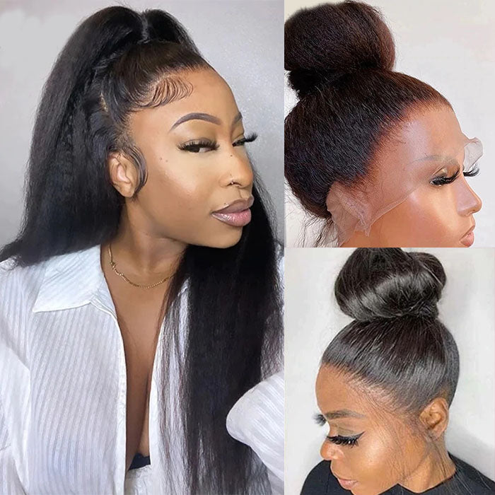 kinky straight 360 hd lace frontal wig