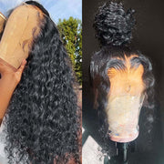 Pre Plucked 360 Lace Wigs Water Wave Transparent HD Lace Wig Brazilian Virgin Hair