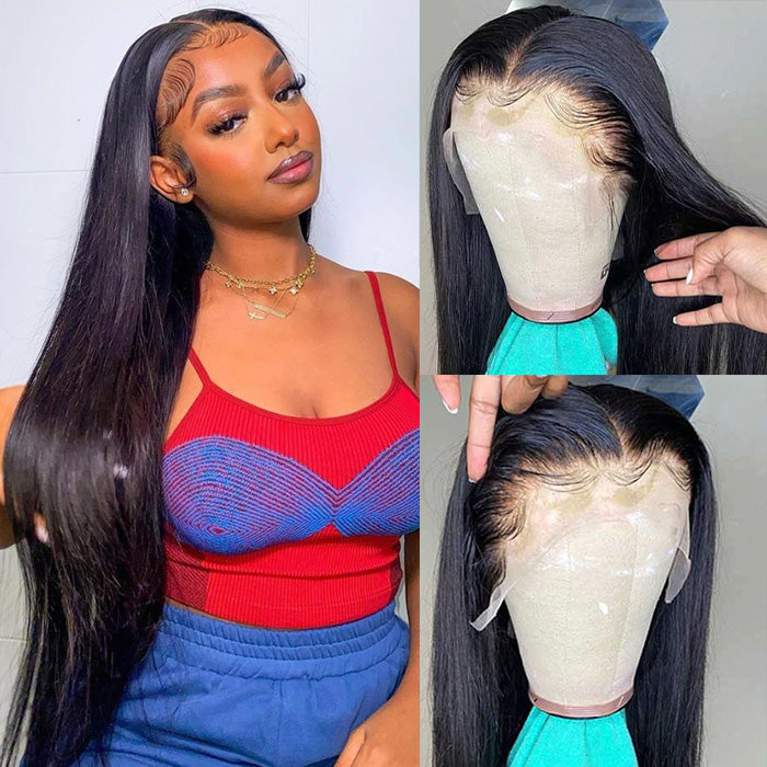 straight hd lace front wig