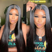 Silky Straight Wig Glueless 4x4 HD Lace Closure Wigs Human Hair