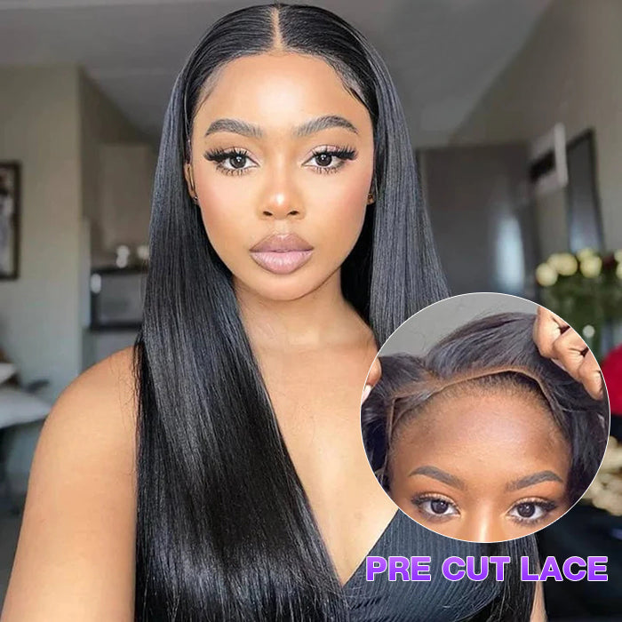 Knot Bleaching | Glueless Wear & Go Wigs 8x5 Pre Cut HD Lace Closure Wigs with Pre Plucked Hairline